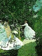 women in a garden